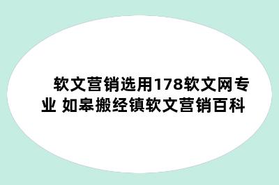 软文营销选用178软文网专业 如皋搬经镇软文营销百科
